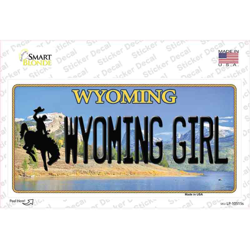 Wyoming Girl Novelty Sticker Decal