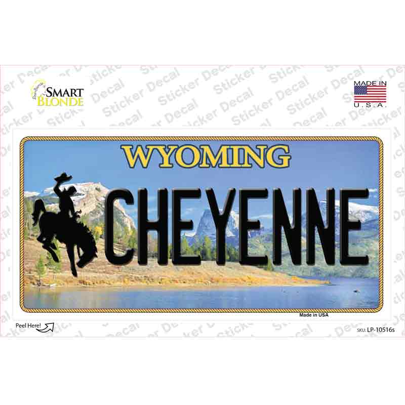 Cheyenne Wyoming Novelty Sticker Decal