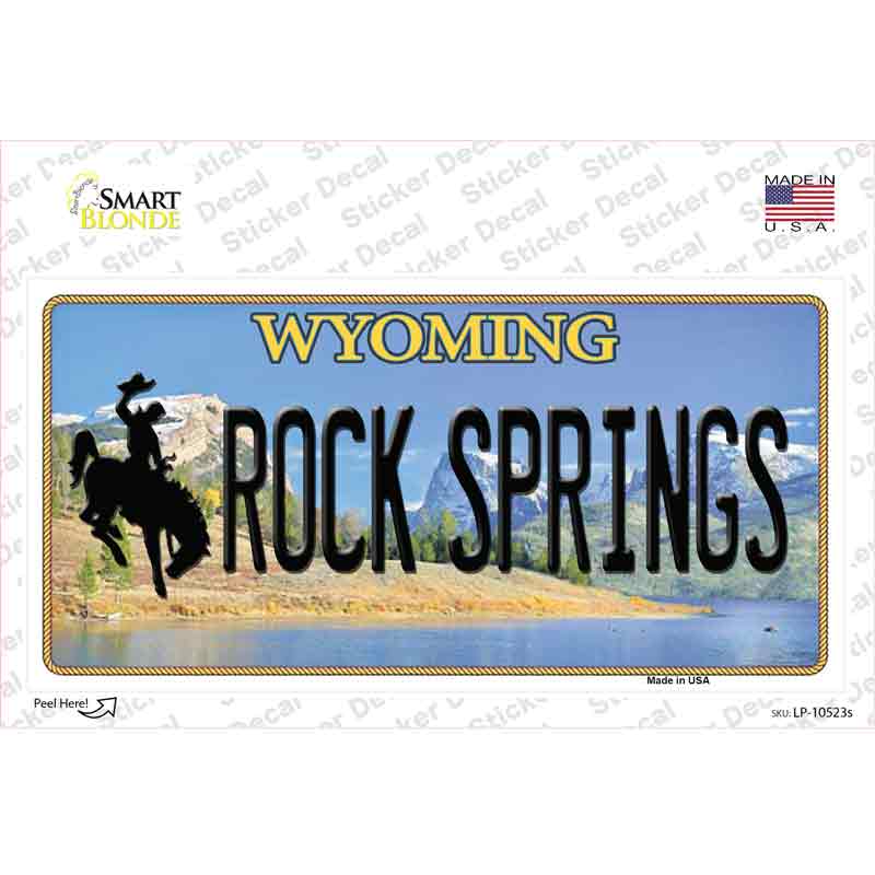 Rock Springs Wyoming Novelty Sticker Decal