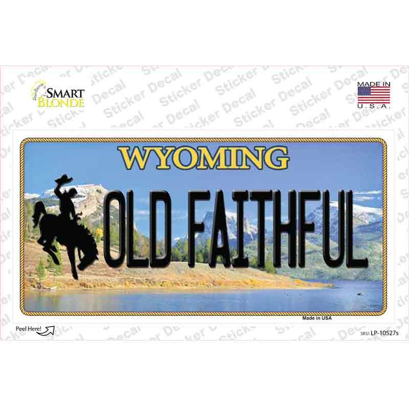 Old Faithful Wyoming Novelty Sticker Decal