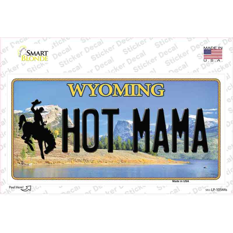 Hot Mama Wyoming Novelty Sticker Decal