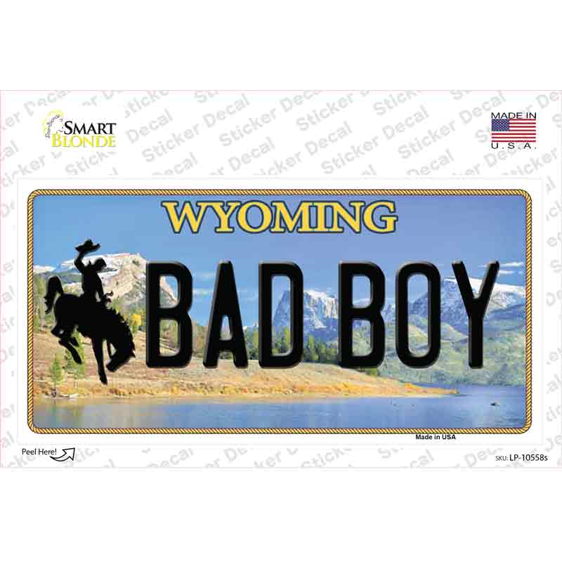 Bad Boy Wyoming Novelty Sticker Decal