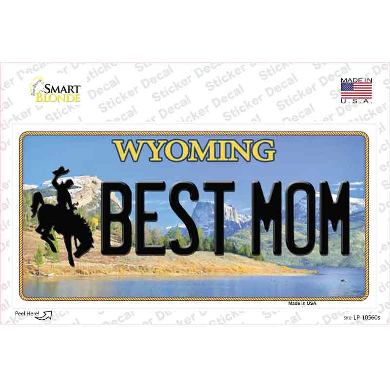 Best Mom Wyoming Novelty Sticker Decal