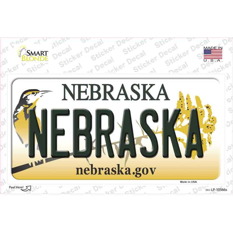 Nebraska Background Novelty Sticker Decal