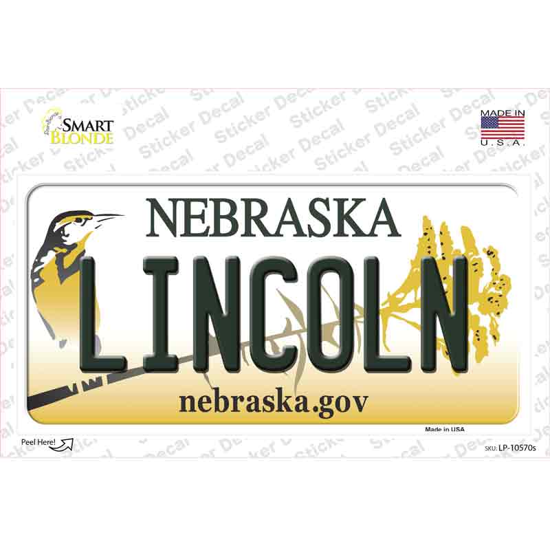 Lincoln Nebraska Novelty Sticker Decal