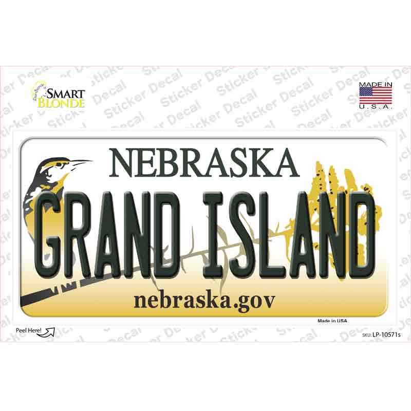 Grand Island Nebraska Novelty Sticker Decal