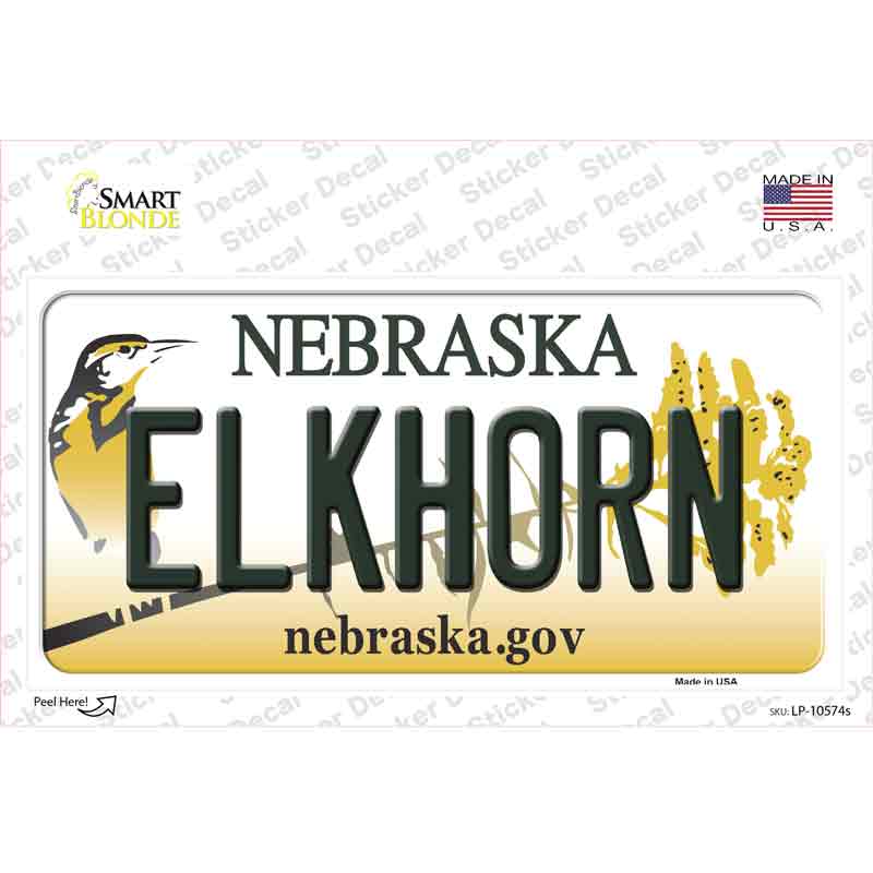 Elkhorn Nebraska Novelty Sticker Decal