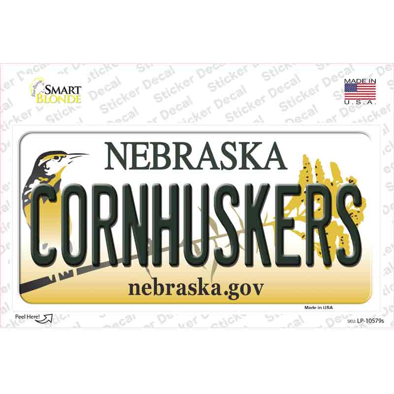 Cornhuskers Nebraska Novelty Sticker Decal