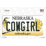 Cowgirl Nebraska Novelty Sticker Decal