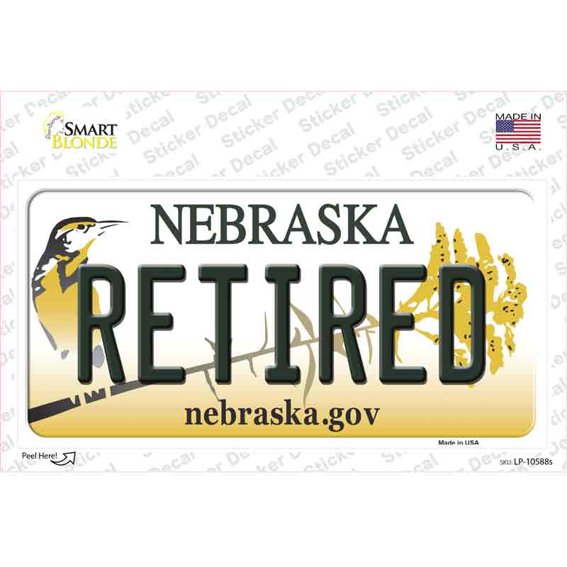 Retired Nebraska Novelty Sticker Decal
