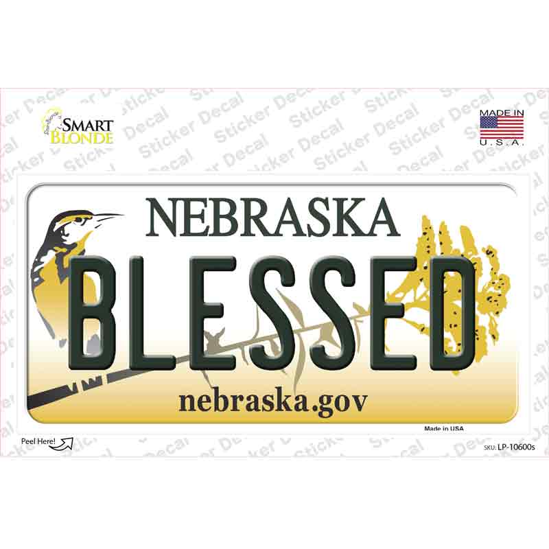 Blessed Nebraska Novelty Sticker Decal