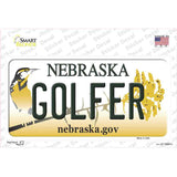 Golfer Nebraska Novelty Sticker Decal