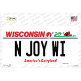 N Joy WI Wisconsin Novelty Sticker Decal