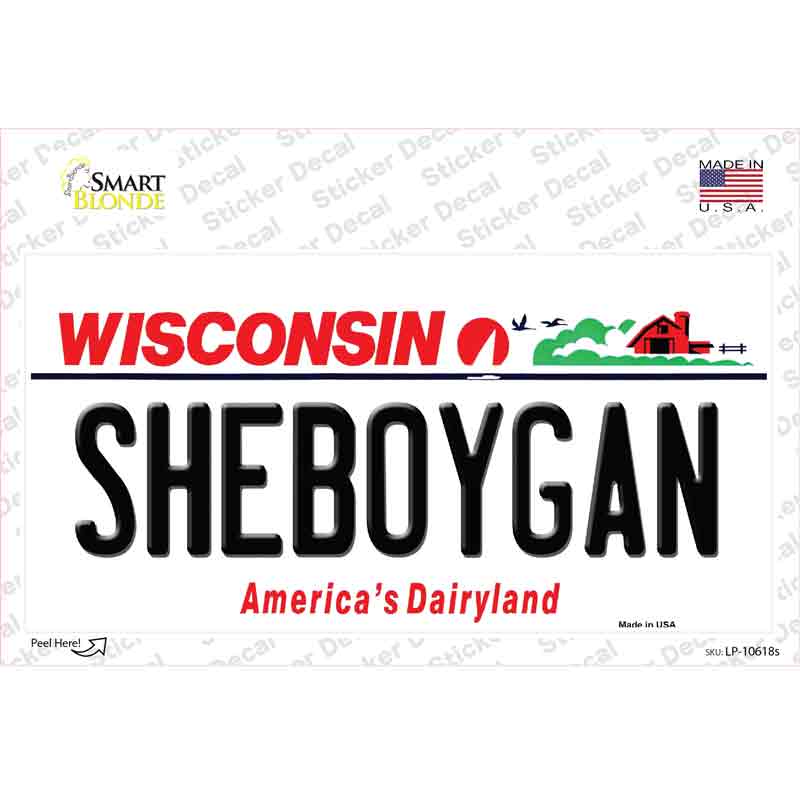Sheboygan Wisconsin Novelty Sticker Decal