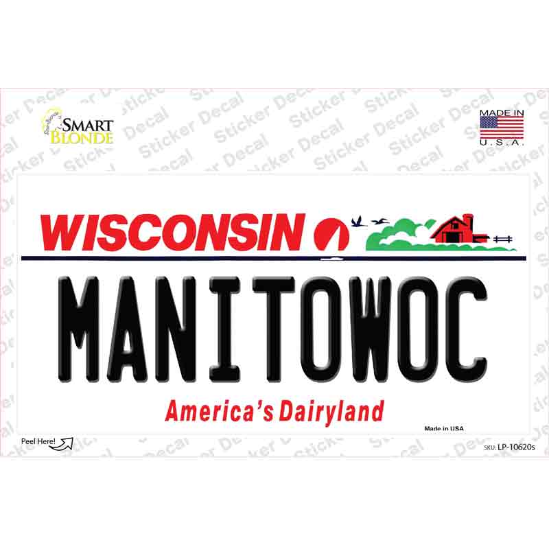Manitowoc Wisconsin Novelty Sticker Decal