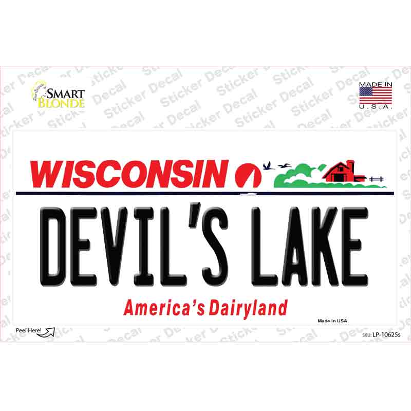 Devils Lake Wisconsin Novelty Sticker Decal