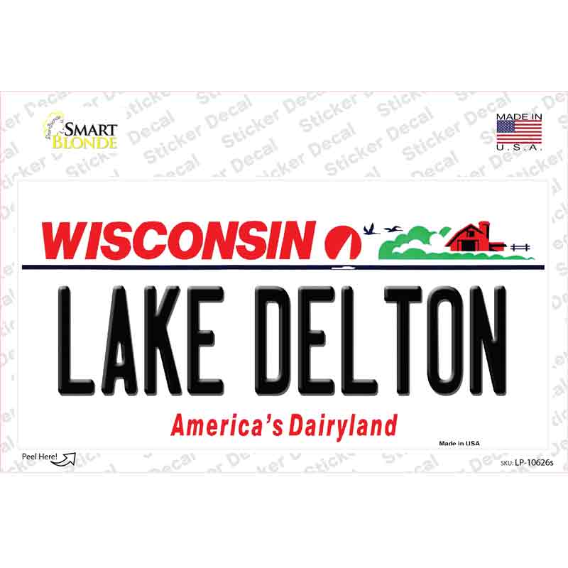 Lake Delton Wisconsin Novelty Sticker Decal