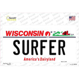 Surfer Wisconsin Novelty Sticker Decal