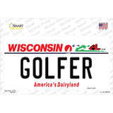 Golfer Wisconsin Novelty Sticker Decal