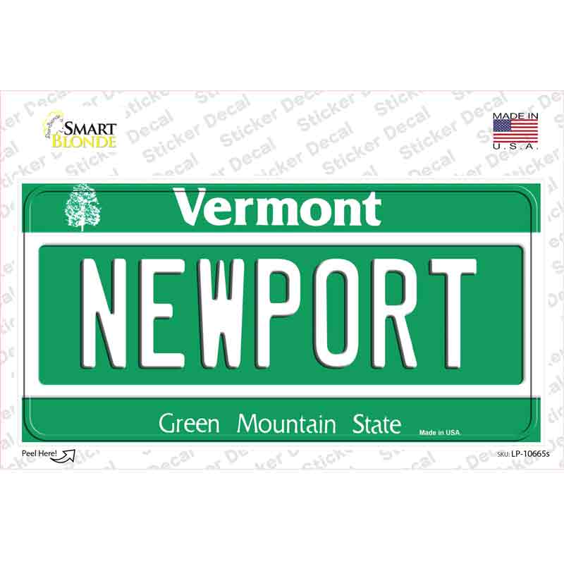 Newport Vermont Novelty Sticker Decal