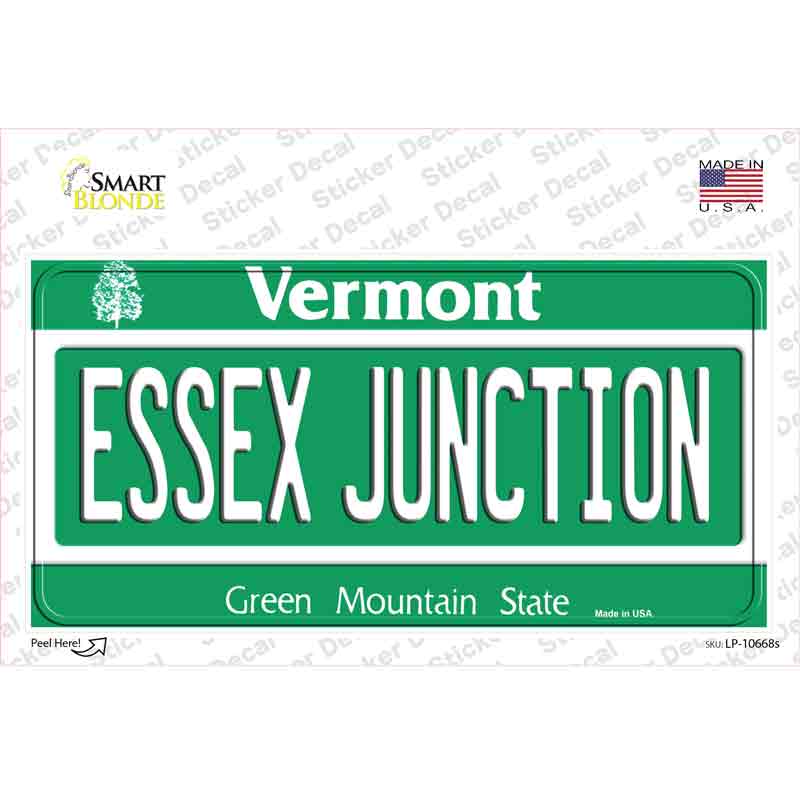 Essex Junction Vermont Novelty Sticker Decal