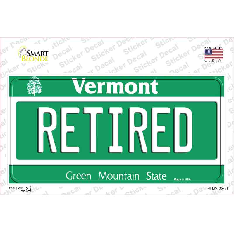 Retired Vermont Novelty Sticker Decal