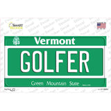 Golfer Vermont Novelty Sticker Decal