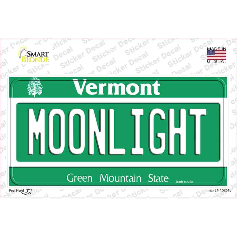 Moonlight Vermont Novelty Sticker Decal