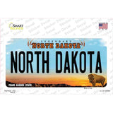 North Dakota Background Novelty Sticker Decal