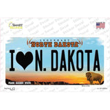 I Love North Dakota Novelty Sticker Decal
