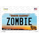 Zombie North Dakota Novelty Sticker Decal