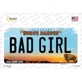 Bad Girl North Dakota Novelty Sticker Decal