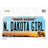 N Dakota Girl North Dakota Novelty Sticker Decal