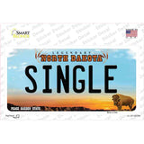Single North Dakota Novelty Sticker Decal