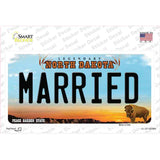 Married North Dakota Novelty Sticker Decal