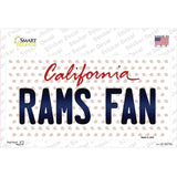 Rams Fan California Novelty Sticker Decal