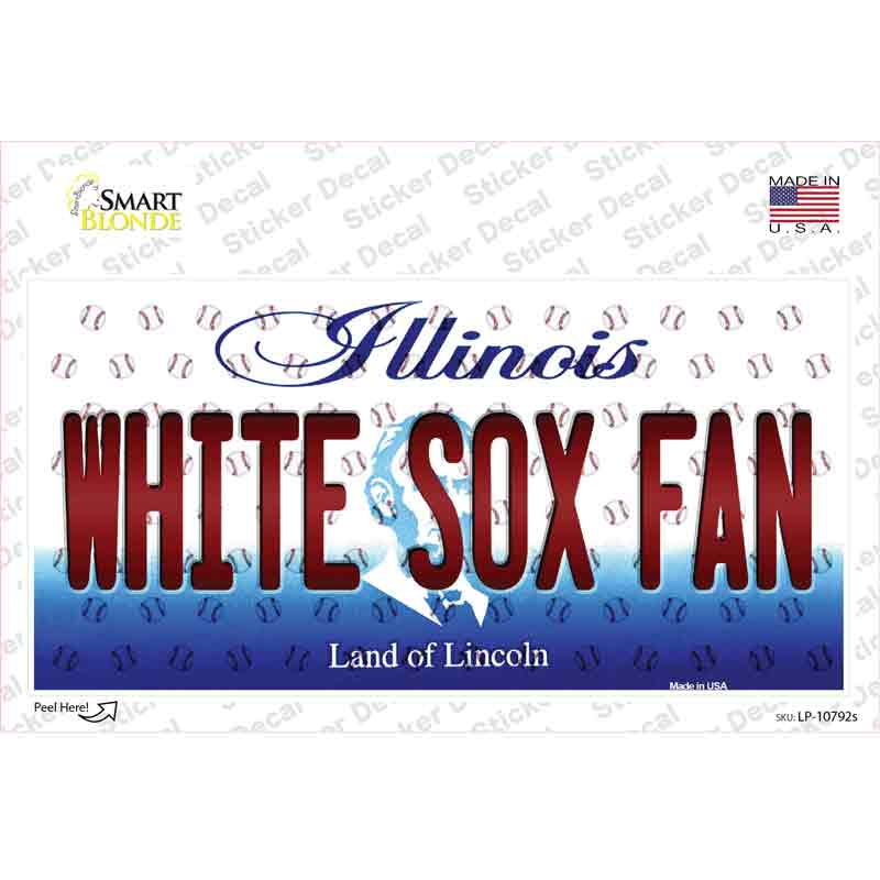 White Sox Fan Illinois Novelty Sticker Decal