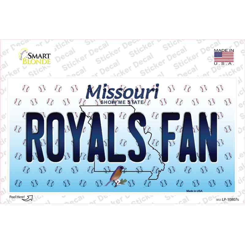 Royals Fan Missouri Novelty Sticker Decal