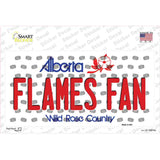 Flames Fan Alberta Novelty Sticker Decal