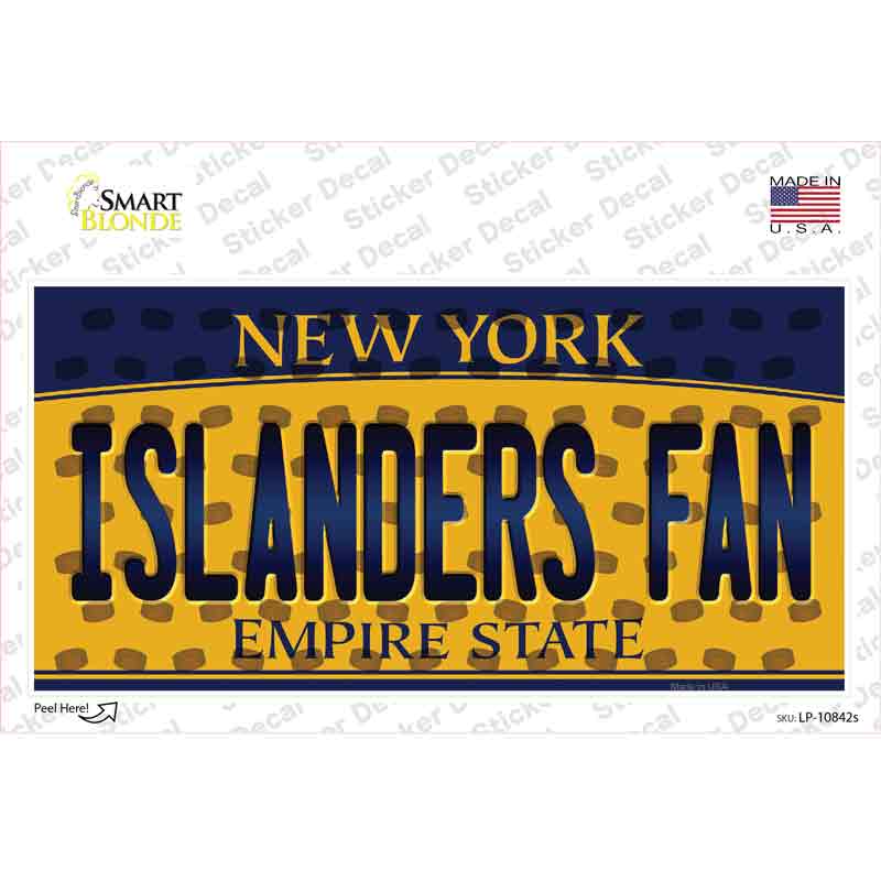Islanders Fan New York Novelty Sticker Decal
