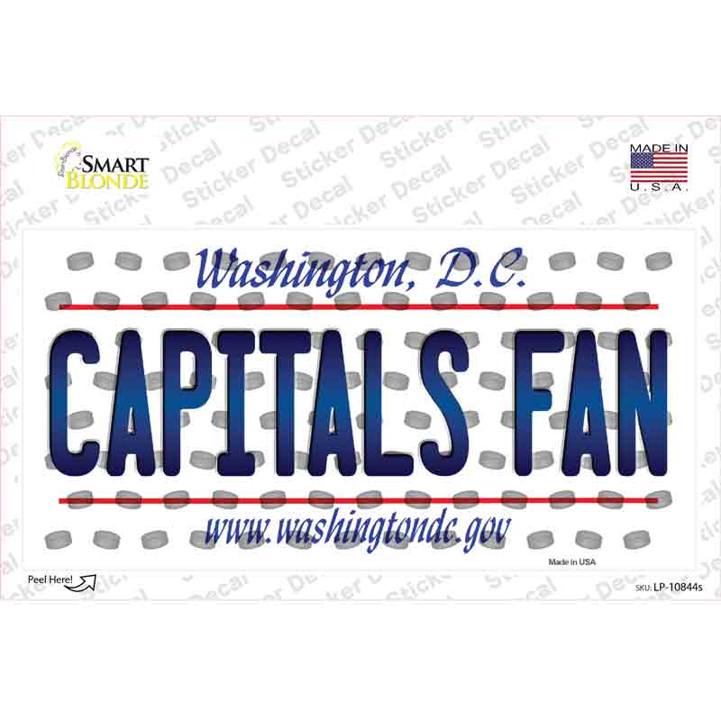 Capitals Fan Washington DC Novelty Sticker Decal