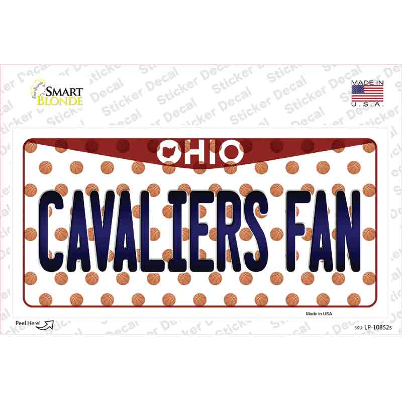 Cavaliers Fan Ohio Novelty Sticker Decal