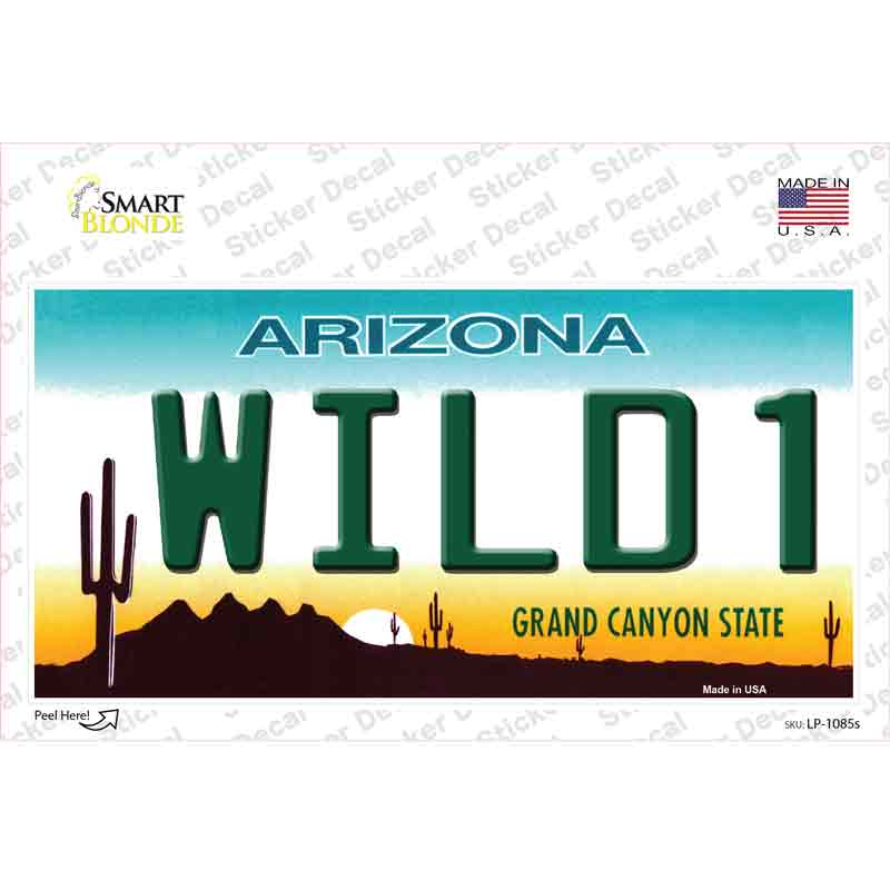 Wild 1 Arizona Novelty Sticker Decal