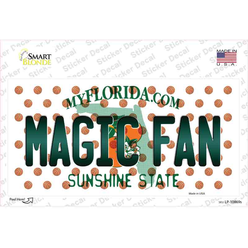 Magic Fan Florida Novelty Sticker Decal