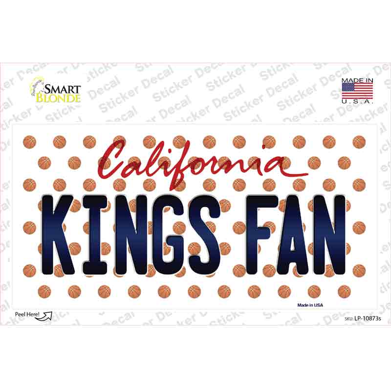 California Kings Fan Novelty Sticker Decal