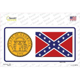 Confederate Flag Georgia Seal Novelty Sticker Decal