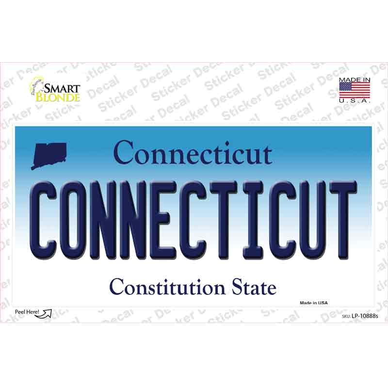 Connecticut Novelty Sticker Decal