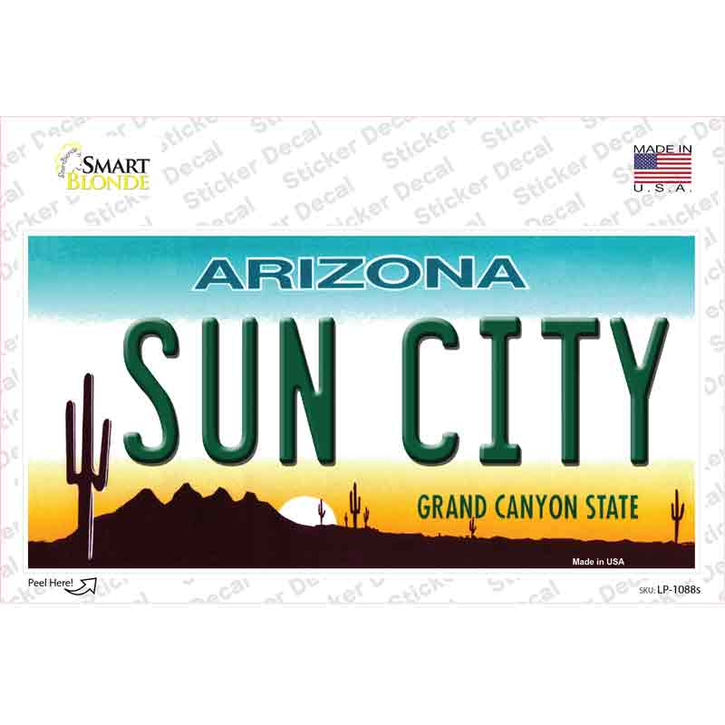 Sun City Arizona Novelty Sticker Decal