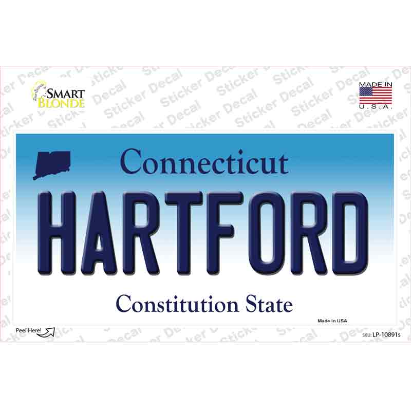 Hartford Connecticut Novelty Sticker Decal