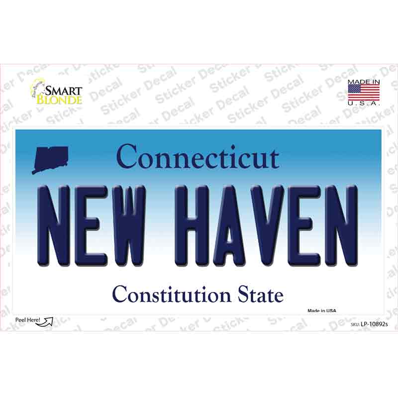 New Haven Connecticut Novelty Sticker Decal